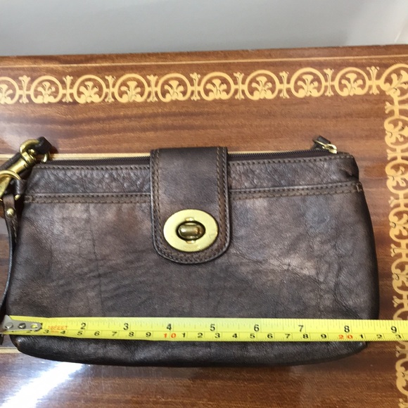 Coach Bronze Leather Wristlet - Picture 10 of 11